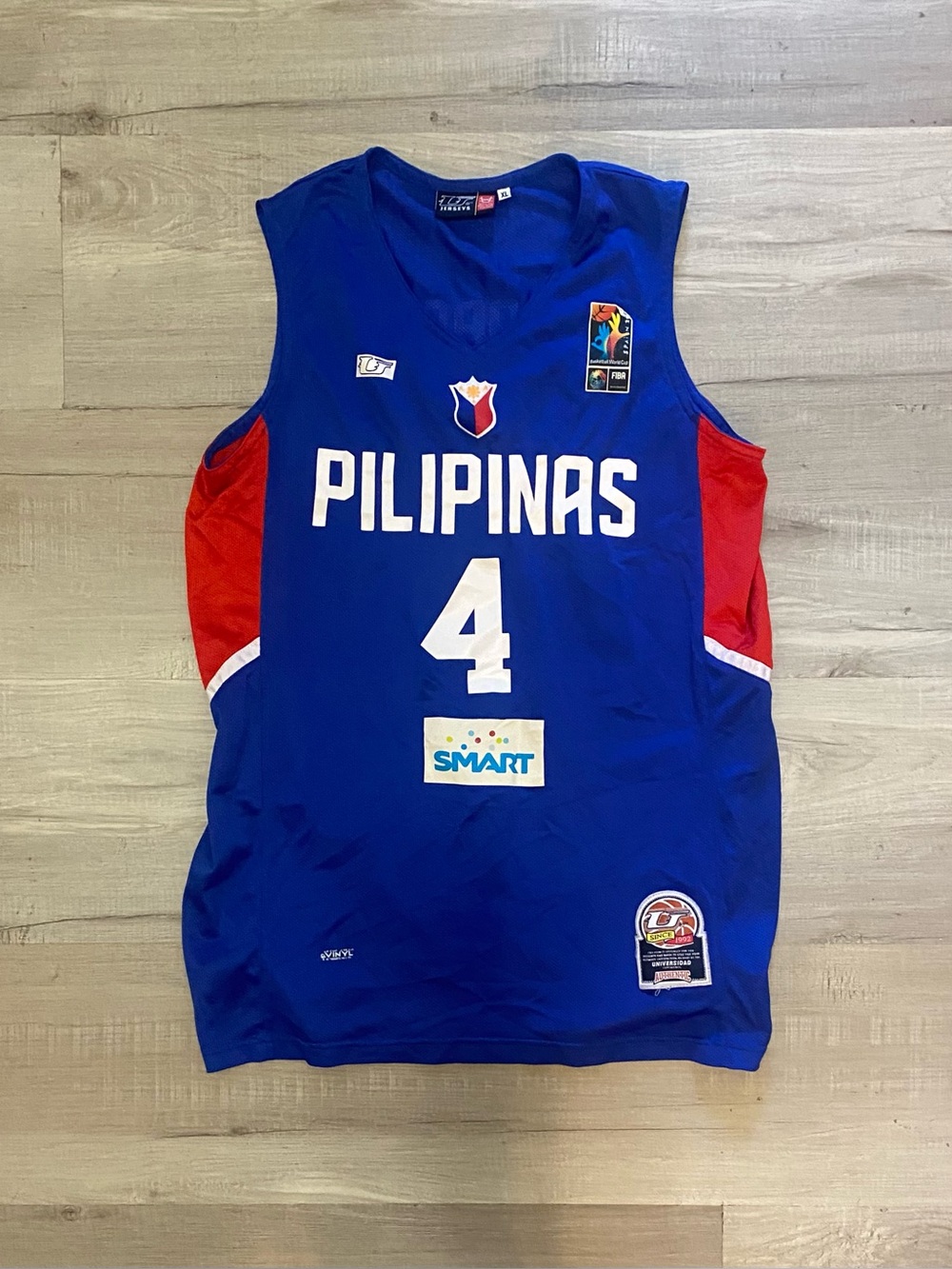 Universidad Philippines Fiba Basketball jersey #4 Jimmy Alapag